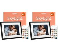Skylight Digital Photo Frame, Load from Phone Capability, 10" Black, 2 Pack