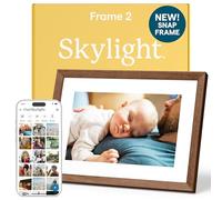 Skylight Digital Picture Frame 2 - WiFi Enabled with Load from Phone Capability, 16GB Full HD Touch Screen Digital Photo Frame Display - Customizable Gift for Friends and Family - 10 Inch Walnut