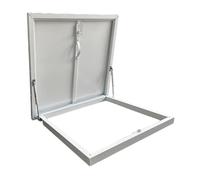 Skylight Dome Roof Access Hatch Door 55x55cm Metal Maintenance Cover with Locking Gauge & Handle for Easy Roof Maintenance and Safety Access