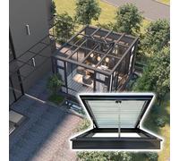 Skylight House Roof Window,Automatic and Intelligent Skylight House Roof Window,Customizable Skylight Roof Window with Gas Strut Lift,for Shed,Garage,Basement,Rooftent,Outdoor Attic