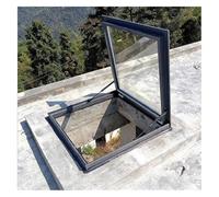 Skylight House Roof Window, Manual Venting Multi-Angle Roof Viewing Window, Tempered Glass Security Roof Hatch Cover, Basement Lighting Well Window for Sun Room Garage(840x840 mm)