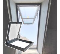 Skylight House Roof Window, with Aluminum Alloy Frame & Double-Layer Tempered Glass, for Attic/Sun Room(65x65cm/25.6x25.6in)