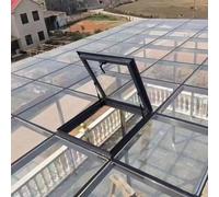 Skylight House Roof Window with Clear Roof Window Panel, Manual Venting Lighting Skylight for Sun Room Roof(70x85cm/27.6x33.5in)