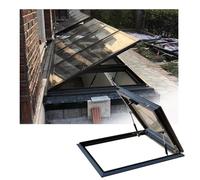 Skylight House Window Roof Hatch, Egress Roof Sloped Security Door, Manual Venting Egress Roof Window for Basement Factory(80x80CM/31.5x31.5in)
