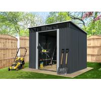 Skylight Metal Shed Agadon Dark Grey 6x8ft