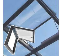 Skylight Roof Ventilation Caps Flat Roof Lighting Well Window for Attic Viewing & Venting Manual Operated Large Size 70x65cm (27.6x25.6in)