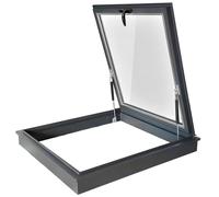 Skylight Roof Window, Aluminum Alloy Frame, Double-Layer Insulating Glass, Egress Window for Attic and Sun Room, Ideal for Basement Window Well