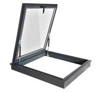 Skylight Roof Window， Clear Horizontal Sloped Flat Roof Lighting Well Window, Commercial Large Basement Sun Tunnel Skylights Lid(140x60cm)