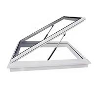 Skylight Roof Window for Attics & Sunrooms, Aluminum Sloped Flat Roof Cover, 33.5x19.7in Viewing Window with Handles, Ideal for Underground Lighting & Natural Illumination