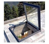 Skylight Roof Window， Manual Venting Egress Roof Windows, Rainproof Aluminum Alloy Frame Well Window for Attic Basement Sun Room(50x80cm)