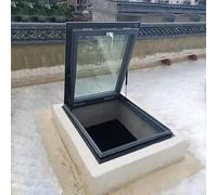 Skylight Roof Window,Sloped Flat Roof Skylight Cover,Aluminum Alloy Frame,Manual Ventilation Attic Viewing Venting Door,Basement Window Well Covers(30.7x38.5in/78x98cm)