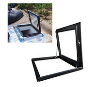 Skylight Windows for House Roof,Custom 19.7-47.2in Roof Skylight Window,Manual Venting Deck Installation Skylight,Tempered Glass and Aluminum Alloy Frame Skylight Windows,for Attic/Sun Room