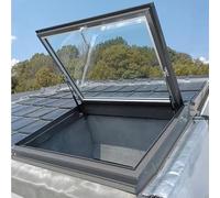 Skylight Windows,Hand Skylight With Double-Layer Tempered Glass,Sloped Flat Roof Ventilation Lighting Window,Rooftop Attic Hatch(LxW 40x40in/101x101cm)