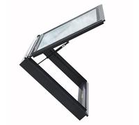 Skylights & Roof Windows for House Roof, Manual Skylight Window with Double Tempered Glass and Aluminum Alloy Frame, Home Skylights for Roofs/Sun Room/Attic/Basement(20x28in/51x71cm)