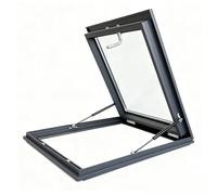 Skylights & Roof Windows Sloped Flat Roof Lighting Well Window for Indoor Attic Egress Roof Window with Double-Layer Tempered Glass for Sunrooms, Basements, Attics(LxW 70x50cm/27.6x19.7in)