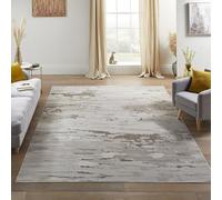 Skyline Abstract Rug for Living Room Modern Art-Inspired High-Low Textured Area Rug Soft Bedroom Home Office Rug SK101 Ivory Beige, XXX-Large 400 x 600 cm (13'x19'6")