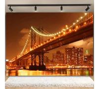 Skyline City Night Theme Landscape Photography Background Business Modern Town Chicago Downtown Night Indoor Portrait Props Gift 250x180CM