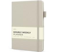 Skyline Hourly Weekly Planner - Undated Agenda & Daily Appointment Book - Time Blocking Notebook for Business Entrepreneurs, A5 (Seashell)