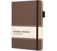 Skyline Hourly Weekly Planner - Undated Agenda & Daily Appointment Book - Time Blocking Notebook for Business Entrepreneurs, A5 (Dark Terracotta)