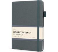 Skyline Hourly Weekly Planner - Undated Agenda & Daily Appointment Book - Time Blocking Notebook for Business Entrepreneurs, A5 (Space Blue)