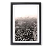 Skyline in Mumbai India in Abstract Framed Print | A2 Black Framed Wall Art | Ready to Hang | Abstract Cityscape Picture | Living Room Bedroom Lounge Office