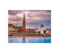 Skyline of Düsseldorf on the Rhine, Germany，Jigsaw Puzzles for Adults 1000 Piece Challenging Game Toys, Impossible Puzzle,1000 Piece Jigsaw Puzzles for Adults Family Decoration Puzzle（38x26cm）-N27