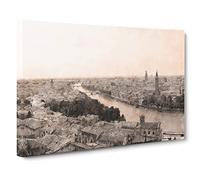 Skyline Of Verona Italy Canvas Print | Gallery Wrapped 30mm Frame Wall Art | 24x16 inches | Ready to Hang | Modern Cityscape Picture | Living Room Bedroom Lounge Office