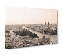 Skyline of Verona Italy Canvas Print | Gallery Wrapped 30mm Frame Wall Art | 30x20 inches | Ready to Hang | Modern Cityscape Picture | Living Room Bedroom Lounge Office