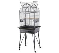 Skyline Tall Bird Cage for Budgies, Canaries and Finches - Charcoal Grey