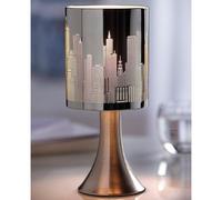 Skyline Touch Operated Lamp - Mains Powered Indoor Light With Silver Chrome Finish & 4 Stage Dimmer Function - H25.5 X 12Cm Dia