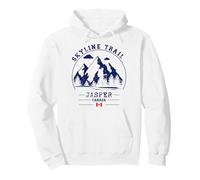 Skyline Trail Jasper Rocky Mountains Hiking Canada Flag Pullover Hoodie