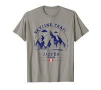 Skyline Trail Jasper Rocky Mountains Hiking Canada Flag T-Shirt