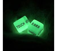 Skylineuk Valentines Gift for Couples | Glow in the Dark Funny Pose Dice + Free Black Velvet Pouch | Foreplay Sex Dice 1 Pair 6 poses and combinations