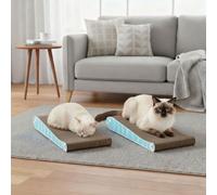 Skylos 2Pcs Cat Scratching Board Cardboard Cat Scratcher Lounge Pad