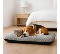 Skylos Calming Dog Bed Medium, 75 x 50 cm Plush Dog Cushion, Washable Anti Anxiety Dog Beds Crate Mattress with Anti-Slip Bottom, Pet Pillow Cushion