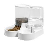 Skylos Cat Feeder Automatic Feeder and Waterer Set, 3.2L Gravity Food & Water Dispenser with Detachable Bowls, for Cats and Small Dogs, BPA-Free Pet Travel Supplies for Weekend Trips