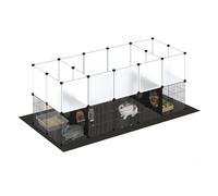 Skylos DIY Pet Playpen, Guinea Pig Cage, Rabbit Run, Small Animal Pen with Door - 36 Panels Indoor Modular Puppy Fence, Customizable Cage for Hamster, Bunny, Chinchilla