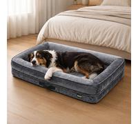 Skylos Dog Bed L Orthopedic Dog Bed 4.0In Egg Crate Foam Flannel Grey