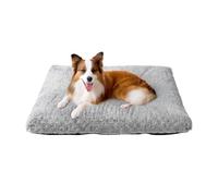 Skylos Dog Bed Medium, Calming Dog Bed with High-Density Filling, Non-Slip Bottom, Machine Washable Pet Bed for Crate, Car & Home, Grey 105x70x5cm