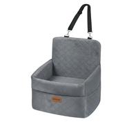 Skylos Dog Booster Car Seat Cosy Cats Pet Travel Bed with Safety Leash Grey