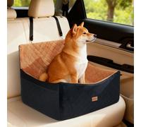 Skylos Dog Booster Car Seat Travel Carrier Bed Basket Pet Up To 55Lbs Brown