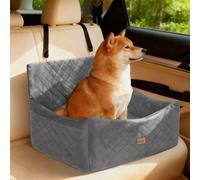 Skylos Dog Booster Car Seat Travel Carrier Bed Basket Pet Up To 55Lbs Grey