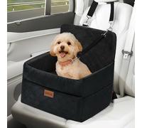 Skylos Dog Car Seat Booster Seat For Small Dogs Crystal Velvet Base Black | Crystal Velvet,High-Rebound Cushioning,Anti-Slip Base,Washable Cover,Removable Cover,Waterproof Cover,Side Storage Pockets