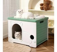 Skylos Dog Kennel Plastic Puppy Shelter Pet House Weatherproof Outdoor Indoor