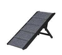 Skylos Dog Ramp for Bed, Dog Stairs for Sofa Couch,Adjustable Height,Foldable Folding Portable Wooden Dog Ladder with Non-slip Surface,for Small/Medium Dogs,50kg Max Capacity,Black