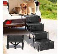 Skylos Foldable Dog Ramp Two Height Adjustable Non Slip Surface Portable Pet Steps for Cars and SUVs Supports up to 176 lbs