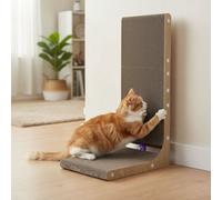 Skylos L Shaped 68Cm Cat Scratching Board With Ball Toy Wall Furniture