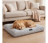 Skylos Large Dog Bed Plush Soft Rose Velvet Non-Slip Pet Crate Keneel Mat