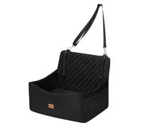 Skylos Large Dog Booster Car Seat Travel Carrier Bed Basket for 2 Small Pets - Black