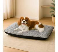 Skylos Medium Calming Dog Bed, 60 x 45 cm Plush Dog Cushion, Washable Anti Anxiety Dog Beds Crate Mattress with Anti-Slip Bottom, Pet Pillow Cushion